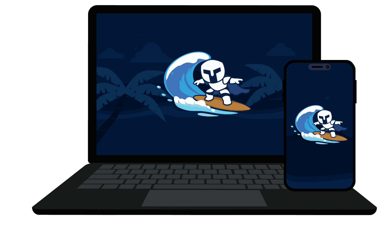 Sentinel Surf on laptop
